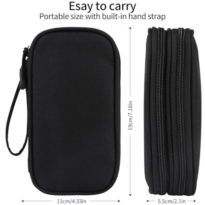 JIAKAI Travel Cable Organizer - Electronics Accessories Bag-Black - color: Double Layer - Black