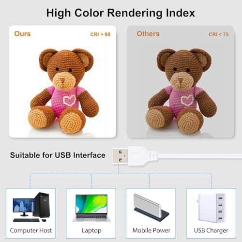 23cm Ring LED Panel Folding Portable Light Photo Lighting Studio Shooting Tent Box Kit with 6 Colors Backdrops (Black, White, Yellow, Red, Green, Blue), Unfold Size: 24cm x 23cm x 23cm