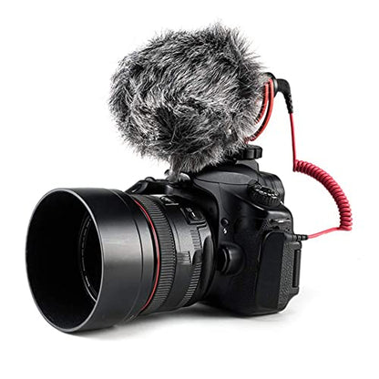 3.5mm TRS to TRS Patch Cable Cord Wire for Canon, Nikon & Other Cameras with 3.5mm Mic Jack, Compatible with Rode VideoMicro, Wireless GO II, Movo, GoPro Pro with Mic Adapter & Other External Mics