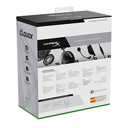 HyperX CloudX,Official Xbox Licensed Gaming Headset,Compatible with Xbox One and Series X|S,Memory Foam Ear Cushions,Detachable Noise-Cancelling Mic,in-line Audio Controls,Black/Silver,(Pack of 10) - size: Wired (Pack of 10)