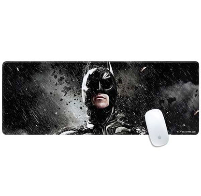 Skinit Large Gaming Mouse Pad - Officially Licensed The Dark Knight Rises Raining Design with Stitched Edges, Waterproof, Non-Slip Rubber Base, Desk Mat for Keyboard & Mouse, 31.5" x 11.8" inches - color: Black - DRKNTR03, size: 31.5" x 11.8"