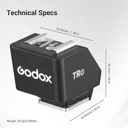Godox TR-O TTL Hot Shoe Extender Riser for Olympus, 0-90° Tilt Bracket Compatible with Godox iT30Pro iT20 iT22 IM20 IM22 IM30, Bounce Flash Adapter for Mini Speedlite Under 300g - size: Godox TR-O