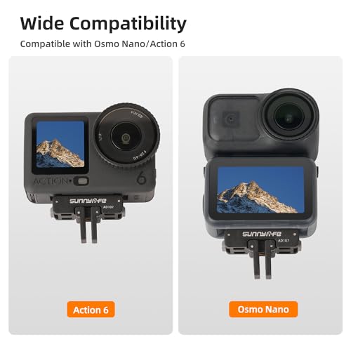 Dual-Direction Magnetic Mount Adapter for DJI Osmo Action 6/Nano - Quick-Release Base with 1/4" Thread & Foldable Connector for Tripods, Selfie Sticks, Vlogging Accessories