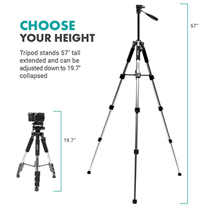 Movo Tablet Vlogging Kit for iPad Pro, Air, Mini & Android Tablets – Full-Size Tripod, Mic, LED Light & Tablet Mount – YouTube Starter Kit for Content Creators