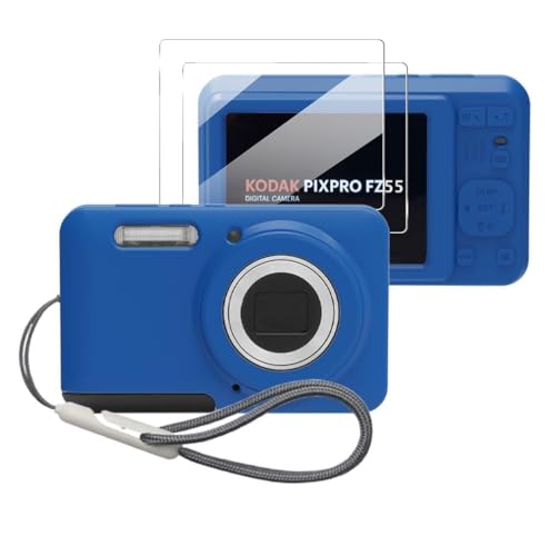 Case for Kodak PIXPRO FZ55 Case, Soft Silicone for Kodak PIXPRO FZ55 - Anti-Scratch Slim Fit Lightweight Protective - Blue - color: Blue