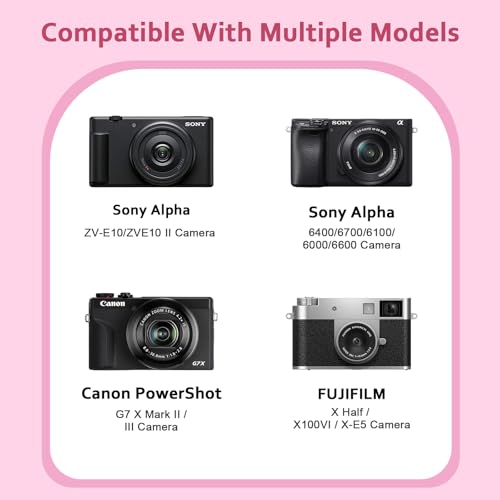 XANAD Hard Case for Sony a6400/a6700/a6100/a6000/a5000/a5100/ZV-E10/ZVE10 II or Fujifilm X100VI / X100V Digital Camera (Pink) - color: Pink