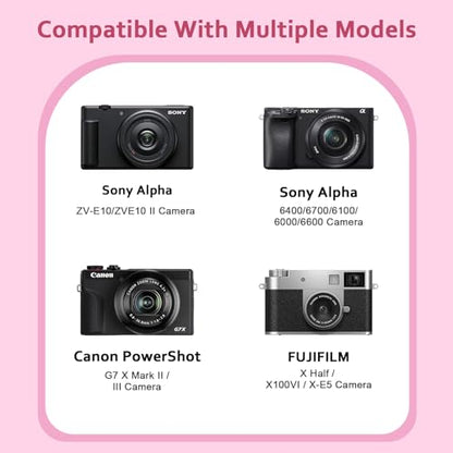 XANAD Hard Case for Sony a6400/a6700/a6100/a6000/a5000/a5100/ZV-E10/ZVE10 II or Fujifilm X100VI / X100V Digital Camera (Pink) - color: Pink