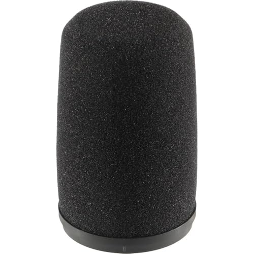 AURAY High-Density Foam Replacement Windscreen Compatible with Shure SM7 Microphones – Black, Reduces Plosives & Breath Noise w/Snap-On Design – Perfect for Studio Recording, Broadcasting, Podcasting - color: Black