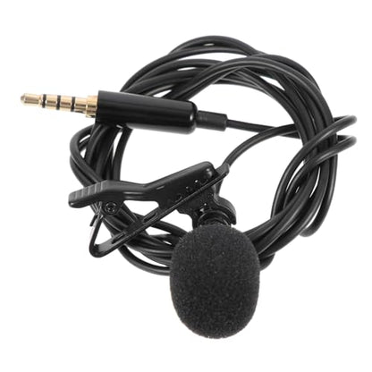 High Sensitivity Lavalier Lapel Microphone Recording Mic with Sturdy Clip for Meeting Interview Vlog Live Broadcast and Laptop Use