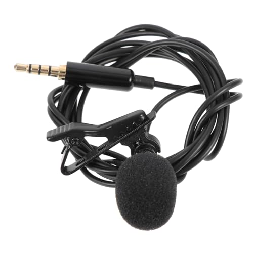 High Sensitivity Lavalier Lapel Microphone Recording Mic with Sturdy Clip for Meeting Interview Vlog Live Broadcast and Laptop Use