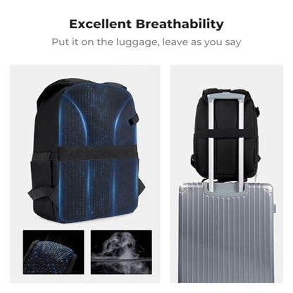 K&F CONCEPT Lightweight Camera Backpack Bag, Professional Photography Bag Compatible with Canon/Nikon/Sony Camera and Lens Accessories, Camera Case with Tripod Strap & Rain Cover - color: 01-Light Black