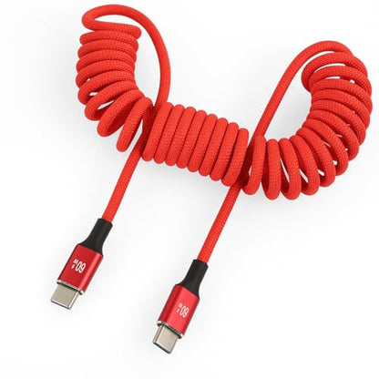 60W USB C to USB C Charger Cable, 4K Video Transfer, for Panasonic S5 II, Blackmagic PCC 6K, ZV-E1, LG Monitor - color: Red Braided, style: 60W