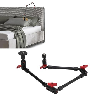 Yunseity 31Inch / 22inch Adjustable Articulating Friction Magic Arm, 360° Camera Clamp Mount with 1/4 Inch 3/ Thread, Super Desk Clamp Camera Mount Magic Arm for LED Lights