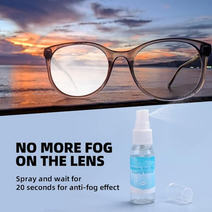 Ordilend Glasses Cleaner, Glasses Cleaning Kit with Eyeglass Cleaner Spray, Eyeglass Lens Cleaner, Microfiber Cleaning Cloth,Portable Eyeglass Repair Kit with Screws, Safe for All Lens(White) - color: Off-white