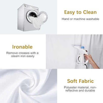 UTEBIT 3.2x5ft White Screen Backdrop Small, Non-Reflective Fabric Backdrops | Wrinkle Resistance Seamless Background Curtain, White Photography Background for Streaming, Studio Portrait Shoots - size: 3.2x5FT