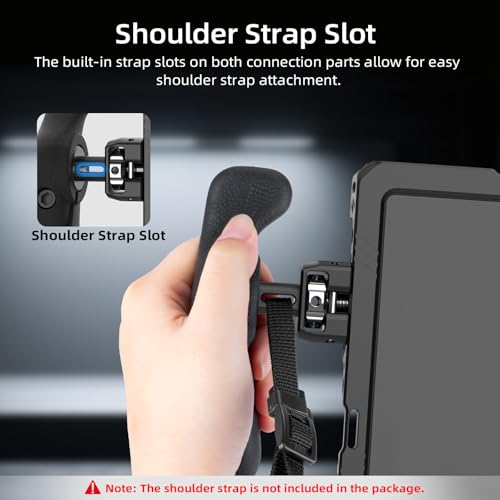 Nitze Side Handle Kit with 1/4" Screw and Retractable Locating Pins, 360° Adjustable Left and Right Side Handles for Smartphone/iPad/Monitor/Camera Cages - PA32D