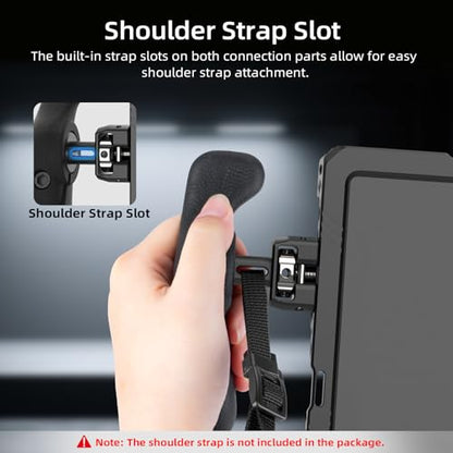 Nitze Side Handle Kit with 1/4" Screw and Retractable Locating Pins, 360° Adjustable Left and Right Side Handles for Smartphone/iPad/Monitor/Camera Cages - PA32D