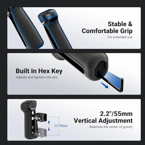 NEEWER Quick Release Side Handle with Bluetooth Shutter, Cold Shoe, 360° Rotation, Compatible with iPhone Android NEEWER Phone Cage Blackmagic Camera App for Focus/Zoom, PA148E - style: PA148E