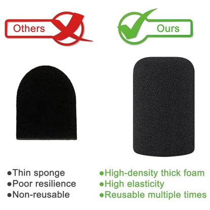 SOULWIT Pop Filter for HyperX QuadCast/QuadCast S/QuadCast 2S Microphone Sets, WindScreen Protective Microphone Foam Cover with High-Density Foam - Black