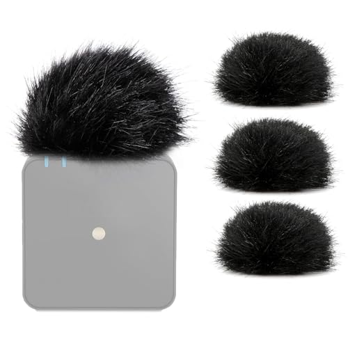 SUNMON Pop Filter for Rode Wireless Go 2, Microphone Cover for Rode Wireless Pro/Rode Wireless ME, Fluffy Windscreen for Wind and Background Noise Reduction（4PC） - color: Pop Filter Rode Wireless Go2 4PC