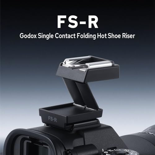 Godox FS-R Single Contact Folding Hot Shoe Riser, Extender for Godox IM30 IM20 IM22 Mini Flash, Raises Flash 30mm Height to Reduce Lens Shadow, Flexible Flash Positioning