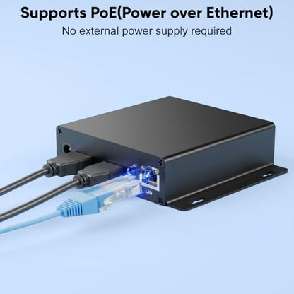 1080p60 PoE HDMI Encoder,with 4k60 Loopout,Support SRT,RTMP,RTSP,RTMPS,UDP,HTTP,HLS,WebRTC,TRTC,Icecast,SHOUTcast,Live Streaming Broadcast for YouTube, Facebook, Twitch, etc