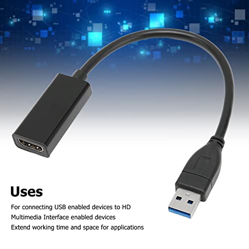 USB3.0 to HDMI Multimedia Interface Adapter Video Adapter Converter | HD Multimedia Interface, Video Adapter Converter, For Desktop, For Laptop, PC, Monitor