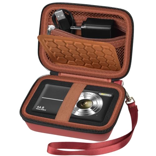 Comecase Carrying & Protective Case for Digital Camera, for CAMKORY/for Kodak Pixpro/for Canon PowerShot ELPH 180/190 / for Sony DSCW800 DSCW830 Cameras for Travel - Brown - color: Brown