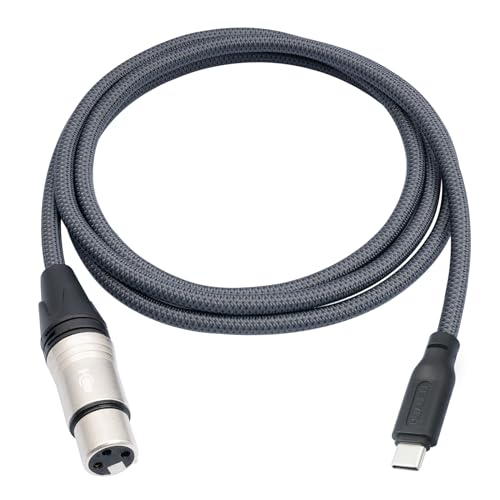 20Feet Female XLR to USB C 21DB high gain Micphone Cable,USB C to XLR for Dynamic Microphone iPhone 15 Pro,Mac Book,ipad,Notebook,Tablet Recording Cable - color: enhanced version, size: 20FT