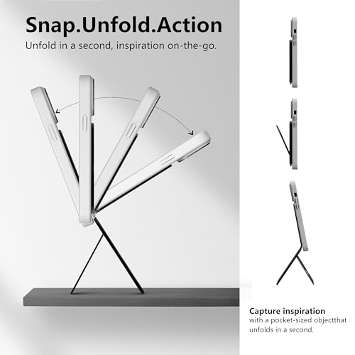 IST IDEA for Magsafe Tripod, Tripod for iPhone Lightweight Aluminum Alloy & Angle Adjustment & Strong Magnets iPhone Tripod Stand Compatible with 17/16/15/14/13/12 (Included Metal Ring) - color: Mosaic Grey