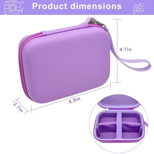 Makolle Kids Camera Case Compatible with Goopow/ESOXOFFORE Seckton/Dylanto/CIMELR Children Digital Video Camera Toys Holder for SD Card、Prints Paper、USB cable, card reader More- Purple (Box Only) - color: Purple
