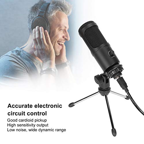 A6 USB Condenser Microphone for PC & Laptop, Plug & Play, Cardioid Pickup, 30Hz-20KHz Frequency Response, Noise Reduction, for Recording, Streaming, Podcasting, Voice Chat
