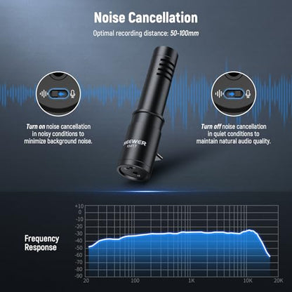 NEEWER KM17 USB C Microphone Noise Cancelling Plug & Play High Sensitivity Cardioid Vlog Interview Mic with Shock Mount Compatible with iPhone 16 Pro Max Android DJI Pocket 3 Insta360 - style: KM17