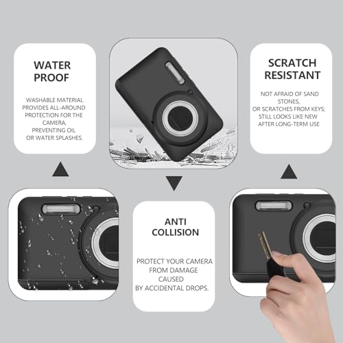 Case for KODAK PIXPRO FZ55 Case, Soft Silicone for KODAK PIXPRO FZ55 - Anti-Scratch Slim Fit Lightweight Protective - Black - color: Black