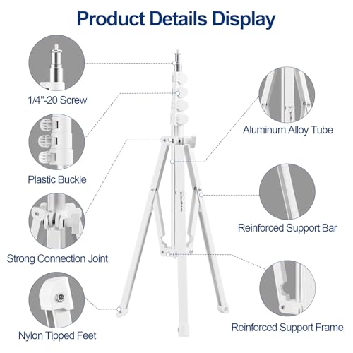 WELLMAKING 32''(80cm) Photography Reflector Dual Handle Collapsible 5-in-1 with Tilt Adapter Reflector, White Portable Stand and Pouch for Studio & Outdoor Lighting-Translucent,Silver,Gold,White&Black