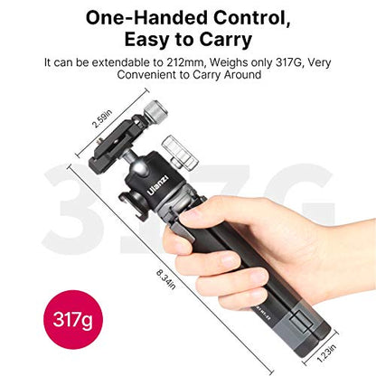 Portable Desktop Mini Tripod PICTRON MT-24 Compact Camera Tripod Aluminum Alloy with 360° Ball Head,1/4 inches Quick Release Plate for DSLR Camera Video Camcorder, Load up to 11lbs/5kg
