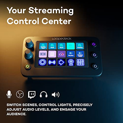 Loupedeck Live S - The Streaming Console for Desktop Productivity, Full Stream Control and Content Creation with Customizable LED Touchscreen Buttons, Dials and RGB Buttons, Works with PC and Mac