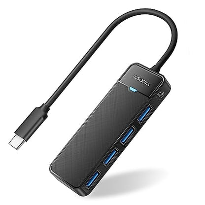 iDsonix USB 3.0 Hub USB C Splitter 5Gbps Data Transfer Ultra-Slim Extender for Desktop, Laptop, Xbox, Flash Drive, HDD, Console, Printer, PC, Keyboards, Mouse [Charging Not Supported] (0.5ft Cable) - size: USB-C 0.5ft