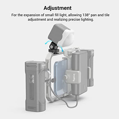 Bundle: SmallRig 1/4" Mini Ball Head Cold Shoe Mount Adapter with 1/4"-20 Thread 3577+ SMALLRIG Power Bank Holder with Cold Shoe Mount 4600
