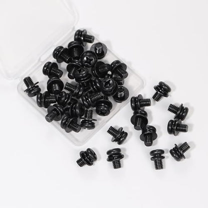 20 PCS Vesa Screws, VESA Compatible M5x10mm TV/Monitor Wall Mount Screws for 75x75mm and 100x100mm Brackets. Phillips Head M5 x 10mm Black with Washers (20, M5 x 10mm) - size: M5, style: 20 PCS