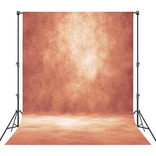 Abstract Professional Photography Backdrop for Portrait Photo Props Booth Background Photoshoot Studio with Polyester Fabric Roller Pocket on Top(8x10ft,Brick Red,No Stand) - color: Brick Red, size: 8'x10'