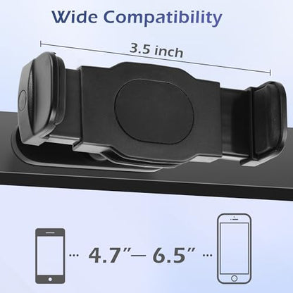Magnetic Phone Holder for Gym, Portable Gym Magnetic Phone Holder, 360 Degree Adjustable, Compatible with 4.7-6.5’’ Smartphones (Black)