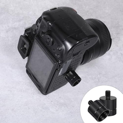 2 PCS Tripod Adapter Laser Level Tripod Conversion Adapter 5/8-11 Female to 1/4 Male, Camera Tripods Adapters, Mic Screw Adapters for Photography Equipment（Black）
