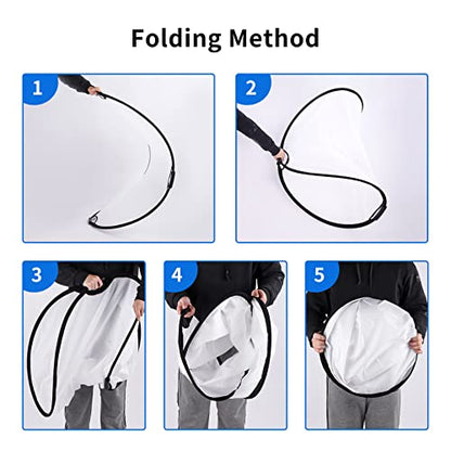 Selens 24inch Photography Reflector Stand Kit, 5-in-1 Collapsible Reflector Disc, 6.5ft Light Stand and Clamp Holder for Photo Video Studio and Outdoor Lighting - size: 24in Reflector Stand Kit