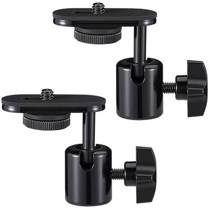 Konohan 2 Pack Camera Mount Mic Stand Adapter Ball-and-Socket Head Mic Stand Adapter Fits Standard 1/4-20 Camera Threads