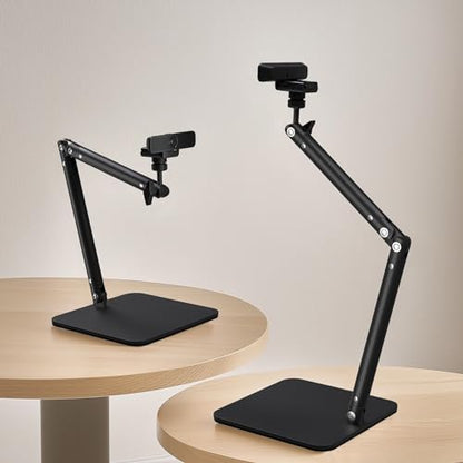 Lufia Webcam Camera Stand, Phone Mount, Sturdy Desk Mount for Webcam C922 C930e C920S C920 C615 C960 C920x BRIO 4K, Phone Mount, Right Light with 1/4" Thread