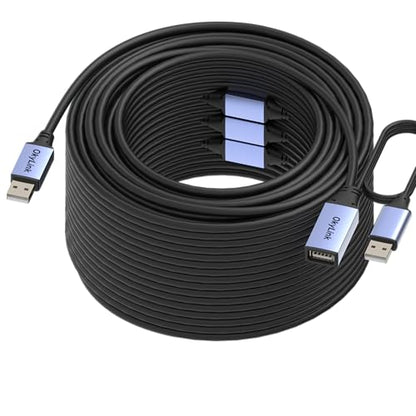 OkyLink Active USB 2.0 Extension Cable A to A, Male to Female 130ft(40M) | 480Mbps Signal booster cord, compatible with printer, mouse, keyboard, scanner, camera - size: 130ft (40m)