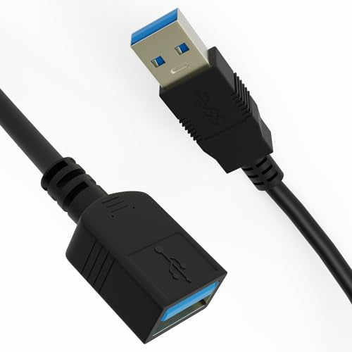 SSSGRGB 5ft USB 3.0 Extension Cable, USB Male to Female Extension Cord, 5Gbps Data Transfer and Charging for Keyboard, Mouse, Xbox, Flash Drive, Printer, Game Console, and More - size: 5FT