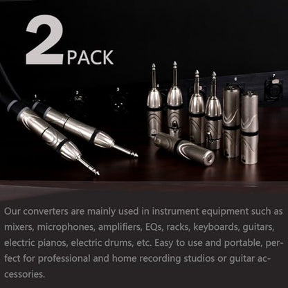 XLR to 1/4 6.35MM Microphone Audio Adapter,1/4" TRS to XLR Female Splitter,6.35mm Stereo Jack to 3PIN Guitar Converter (D1054) - color: XLR Female to 1/4 TRS Female(D1054)