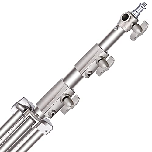 NEEWER 102"/2.6m Stainless Steel Light Stand, Spring Cushioned Heavy Duty Photography Tripod with 1/4” to 3/8” Universal Screw Adapter for Strobe, LED Video Lighting, Ringlight, Monolight, Softbox - style: ST-260SS